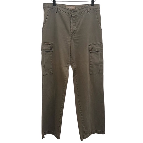 VINTAGE L.e.I Surplus Y2K Wide Leg Bare Back Cargo Pants Size 11 / 32 inch Waist - Picture 3 of 14